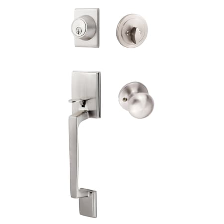 Sure-Loc Hardware Sure-Loc Hardware Coronado Handleset with Round Thumb Turn, Durango Handleset Trim, Satin Nickel CN507-R-DU-RD 15
